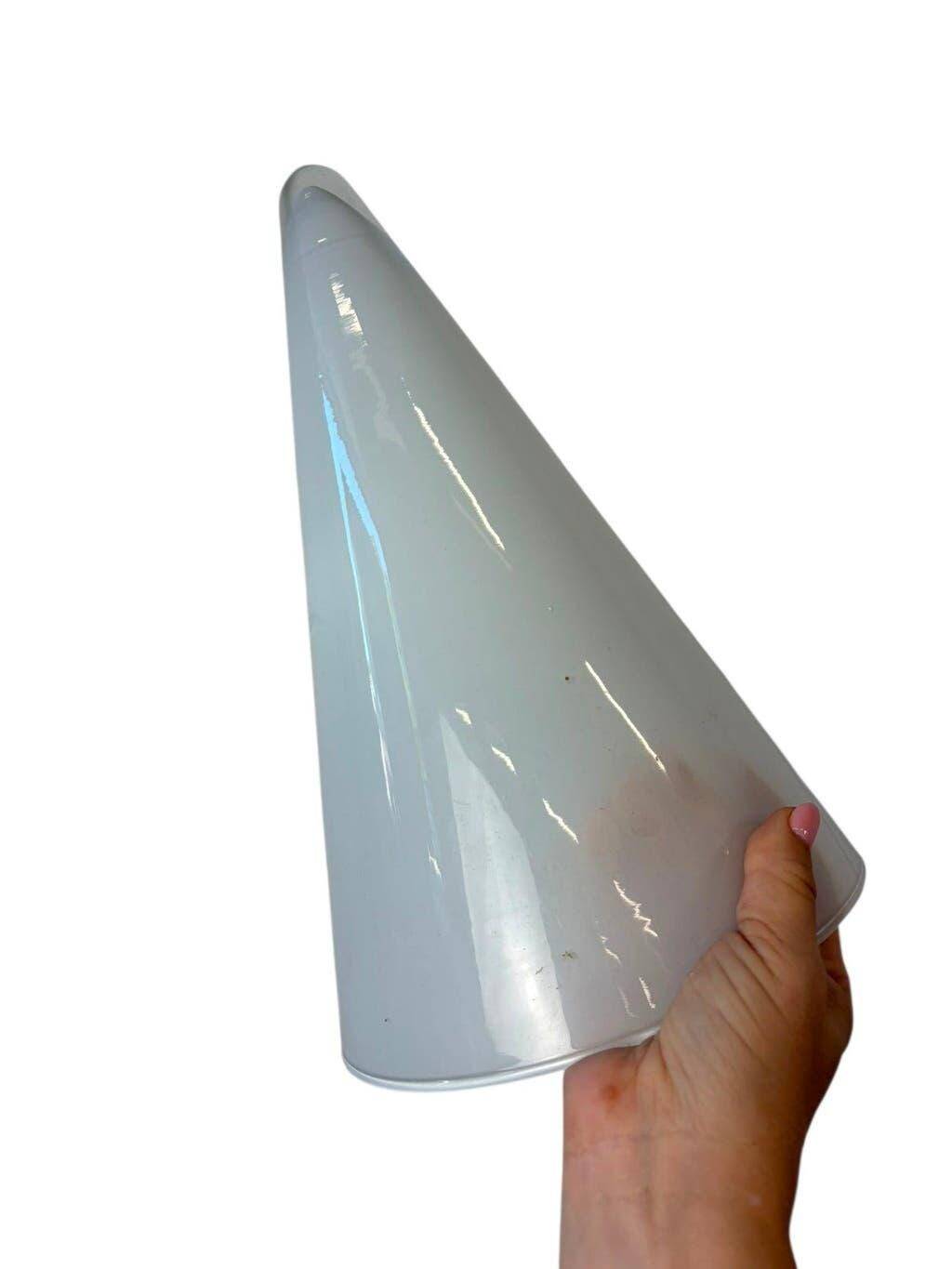 Vintage glass table lamp teepee by sce, 1990s