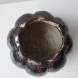 Terracotta ceramic vase in the shape of a squash signed PTMD