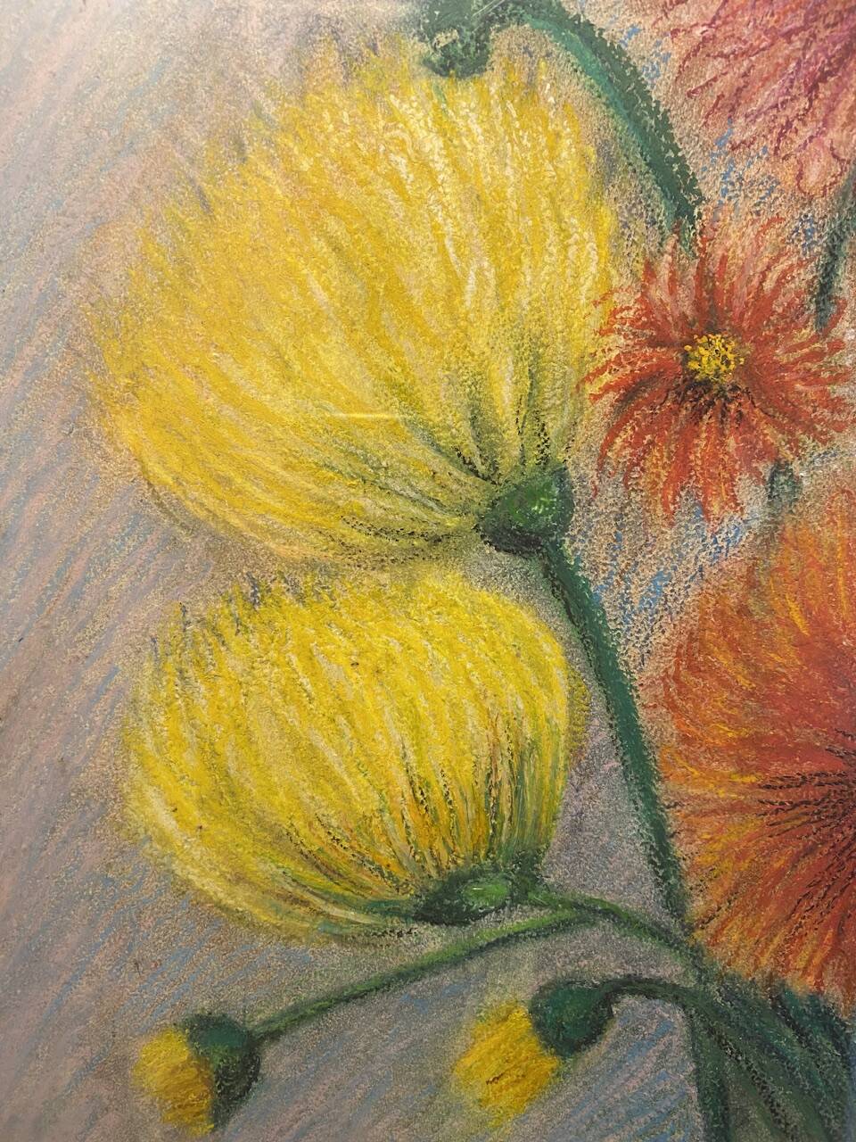 Still life with Dalhia signed J de Sereys, circa 1970.