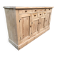 Scandinavian natural pine sideboard with 4 doors and 6 drawers.