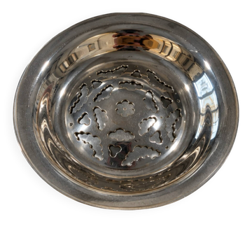 Vintage silver-plated metal butter dish, Italy – Coquillor style