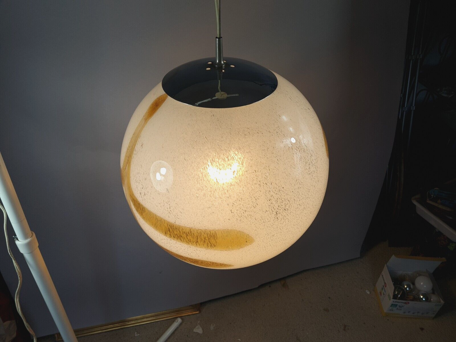 Suspension ball glass Murano/ Venice 43x65 cm D. state SB