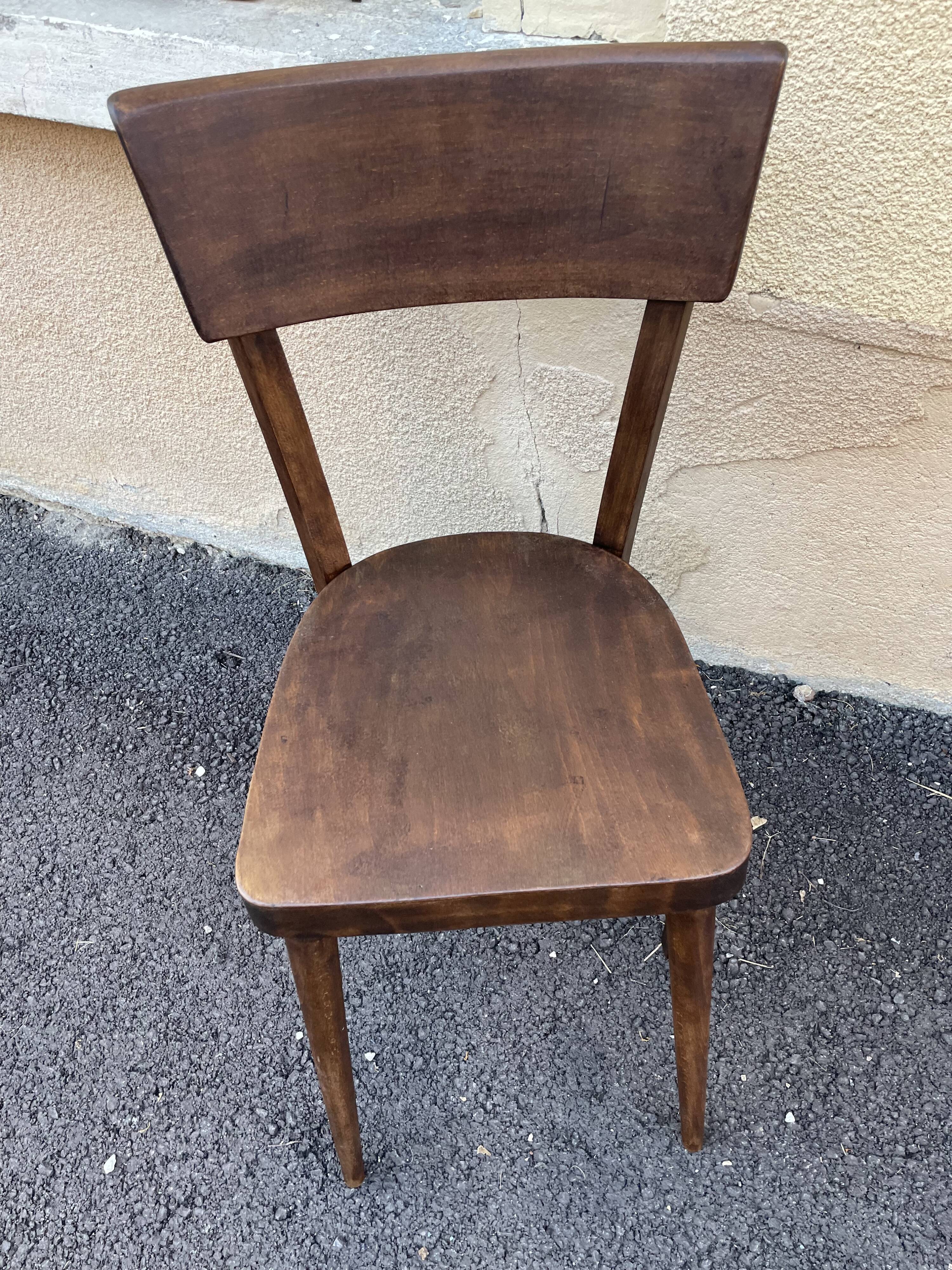 Mismatched bistro chairs
