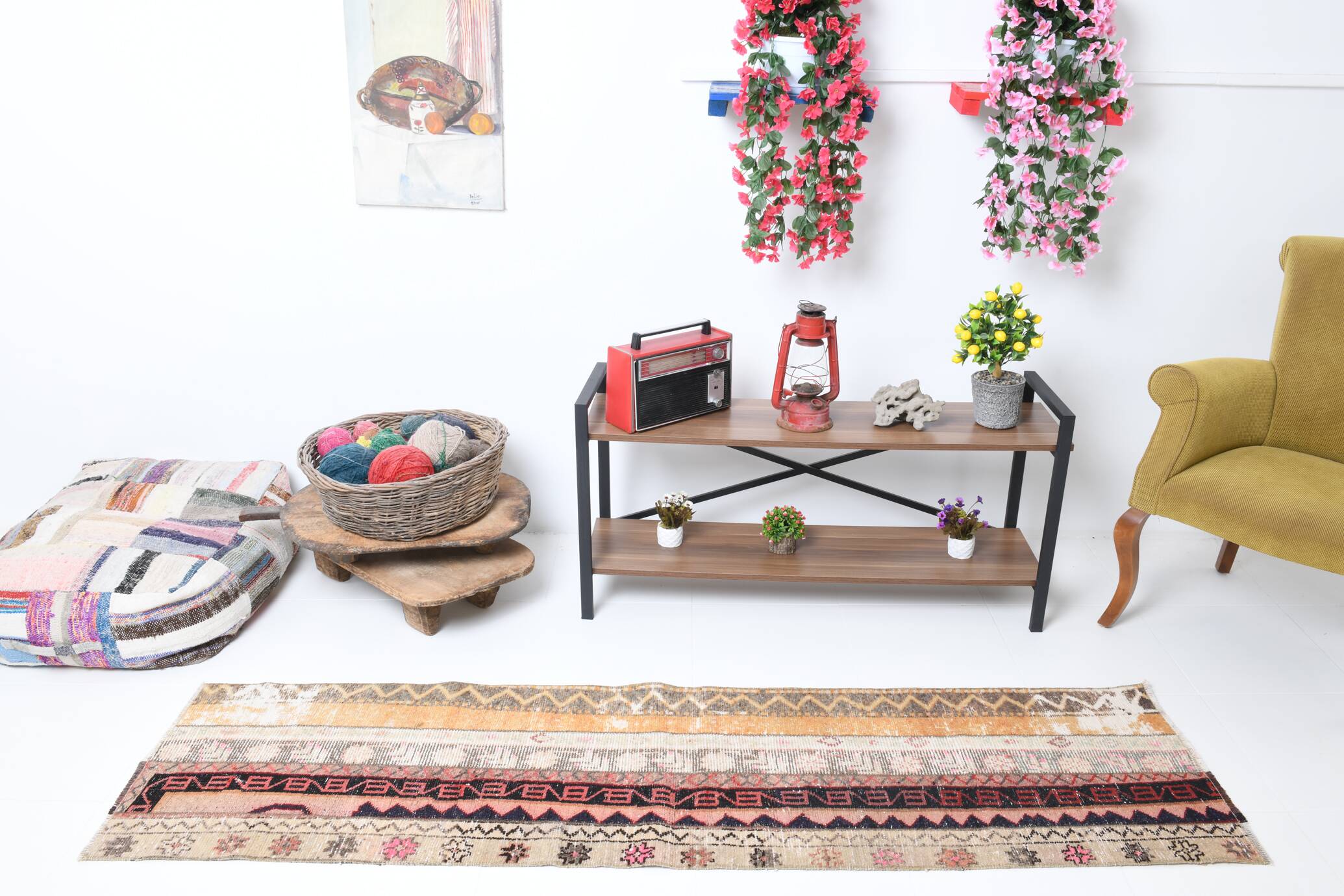 2x7 Shabby Chic Vintage Runner Rug 58x225Cm SK 17375