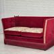 1970s, Danish 2-seater drop arm sofa, furniture velour.