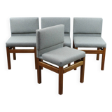 Set of 4 vintage chairs by Jos De Mey for VanDenBerghe-Pauvers 1970