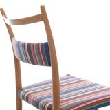 Set of 4 Scandinavian chairs by Yngve Ekstrom, Paul Smith fabric