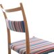 Set of 4 Scandinavian chairs by Yngve Ekstrom, Paul Smith fabric