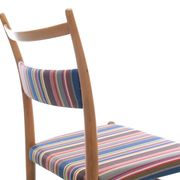 Suite de 4 chaises scandinave de Yngve Ekstrom, tissu Paul Smith