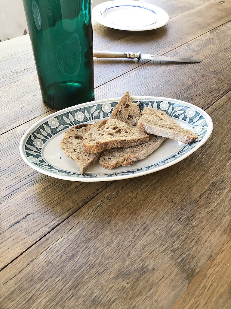 Ravier ceramic flowered Creil and Montereau