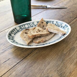 Ravier ceramic flowered Creil and Montereau