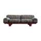 Vintage Italian Sofa from Rossi di Albizzate in Leather and Fabric, Rare Model Designed by Carlo Bar