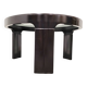 1970s Mid-Century Modern Black Coffee Table with Smoked Glass Top