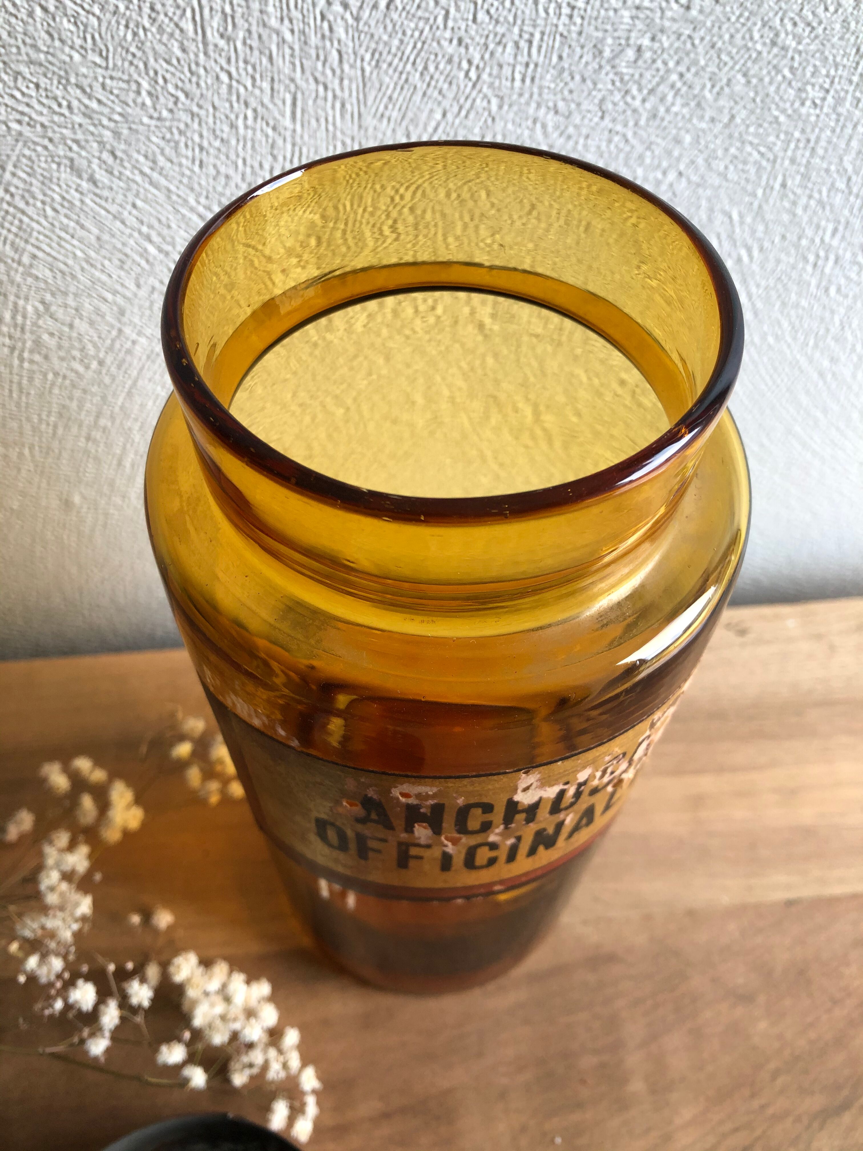Jar "Anchusa officinalis" brown glass