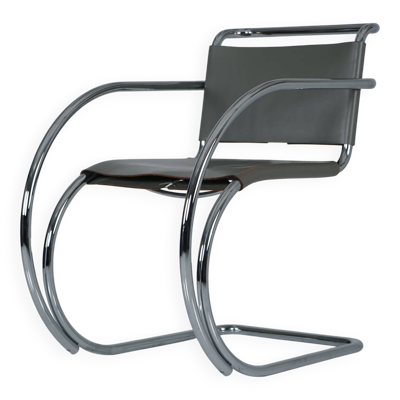 Chaise tubulaire en acier MR20 par Ludwig Mies van der Rohe pour Knoll