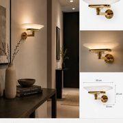 Jill Wall Light – Italian Design Arteluce 1980 – Brass & Opaline Glass