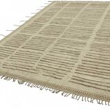 Handwoven Turkish Rustic 276 cm x 358 cm Beige Wool Carpet