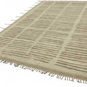 Tapis turc rustique tissé à la main en laine beige 276 cm x 358 cm