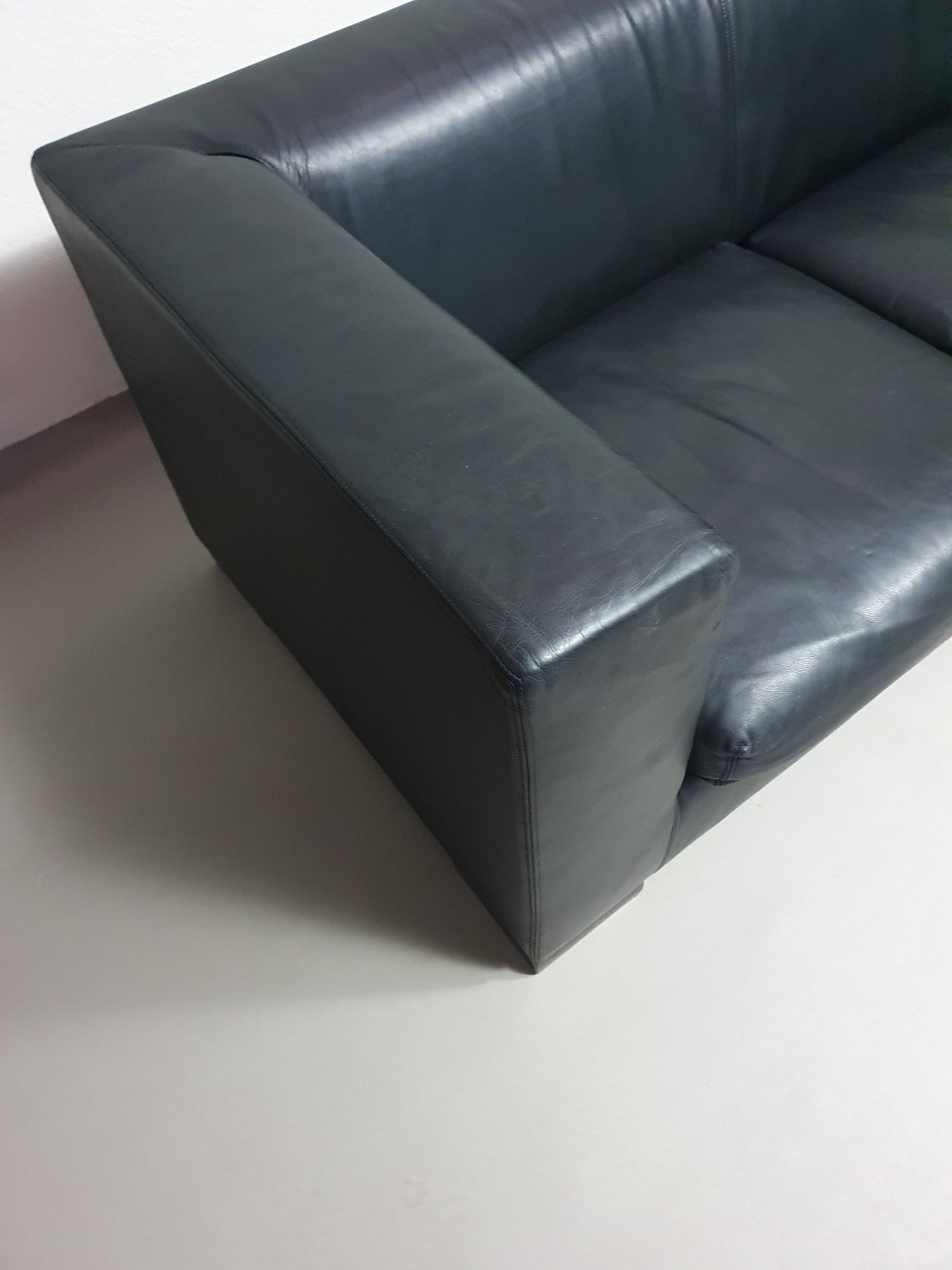 Wittmann leather sofa Camin by Paolo Piva