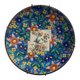 Longwy enamel compote bowl