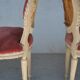 Paire de chaises laquées crème style Louis XVI vers 1900