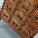 Antique Dutch Oak Apothecary Cabinet or Filing Cabinet, 1930s