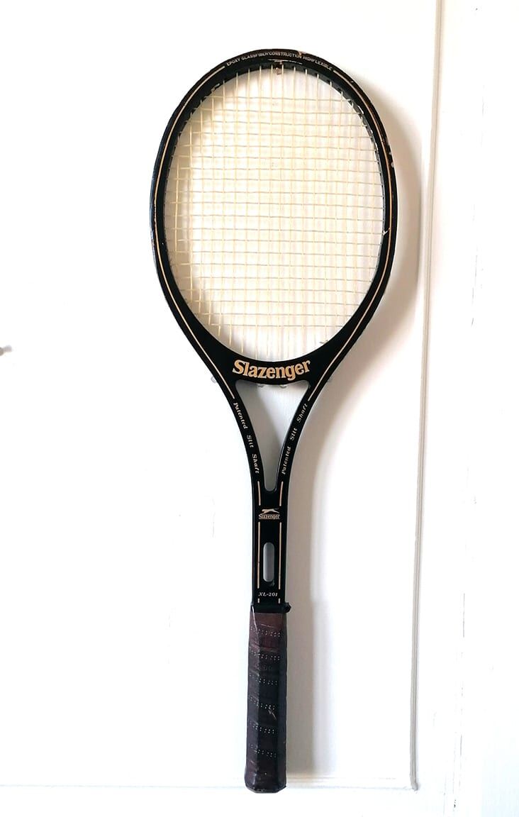 Slazenger, black panther tennis racket circa 1970