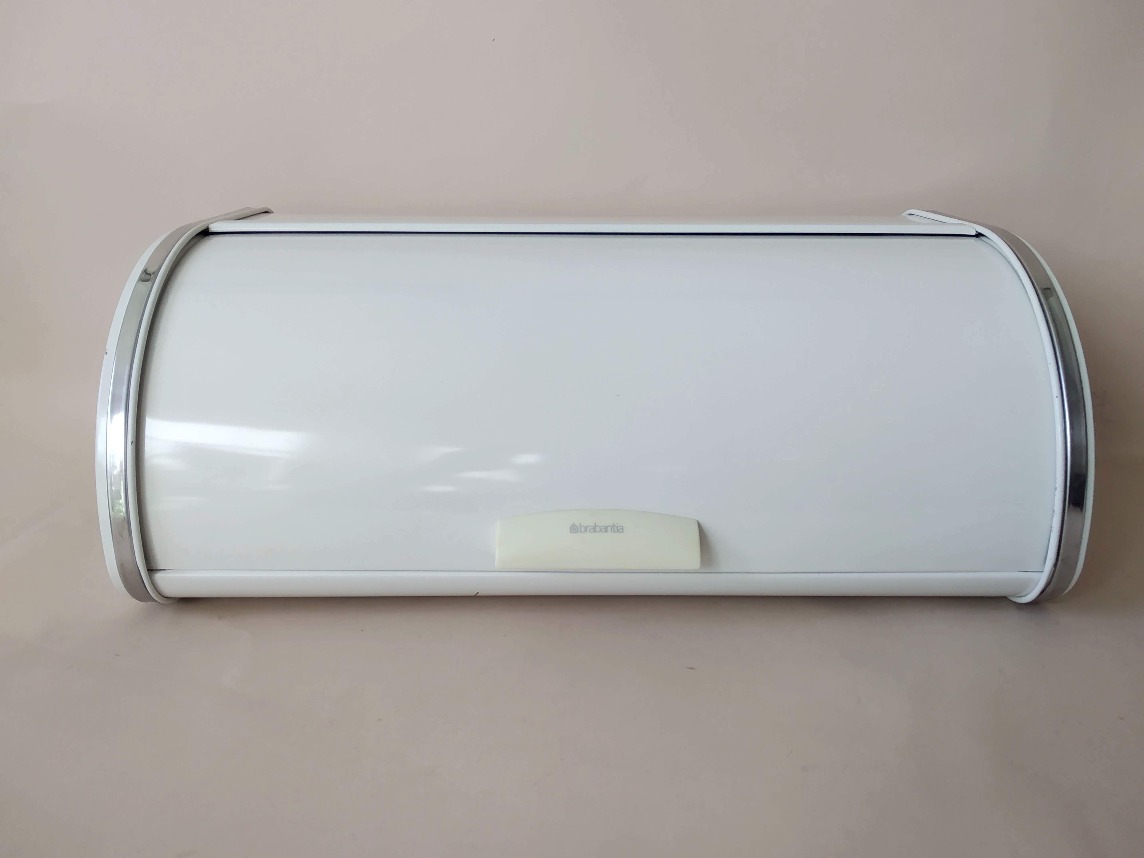Vintage white sheet bread box