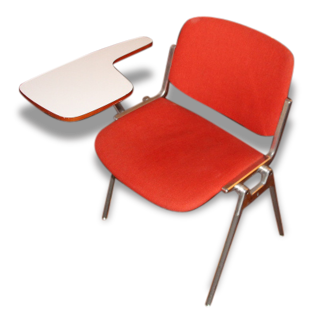 Chair DSC 106 metal and fabric, Giancarlo company • 1970