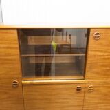 Scandinavian high enfilade 1960 solid teak