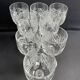 10 Bohemian cut crystal wine glasses
