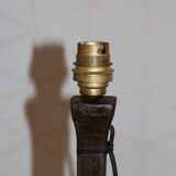 Brutalist cast iron tripod floor lamp