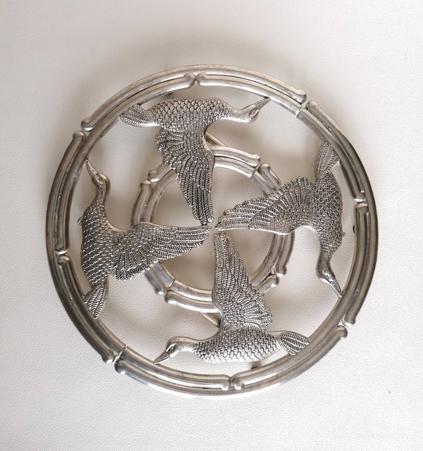 Siléa silver metal trivet