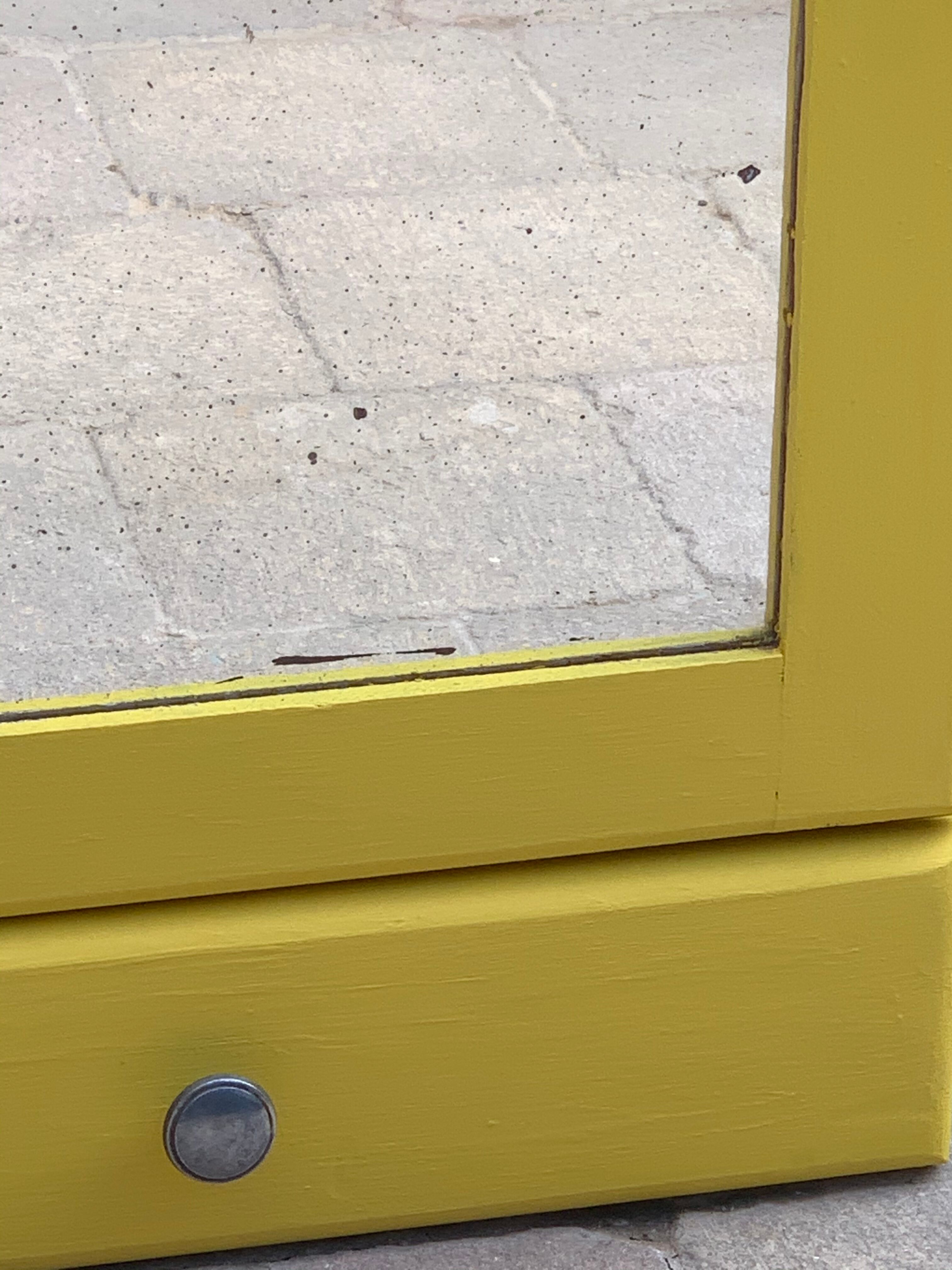 Powdered yellow medicine cabinet