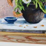 Oil on Swedish canvas, "Floral Pattern", M Boström Stare