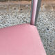 Chaise chrome et velours rose