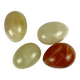 Set of vintage decorative eggs in translucent veined onyx, 1970s