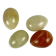 Set of vintage decorative eggs in translucent veined onyx, 1970s