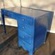Art deco office blue roy 5 drawers