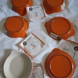 6 egg dishes Le Creuset orange