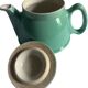 Old green ceramic teapot