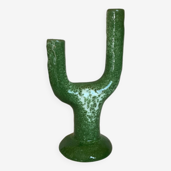 Bougeoirs cactus vert artisanal