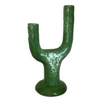 Bougeoirs cactus vert artisanal