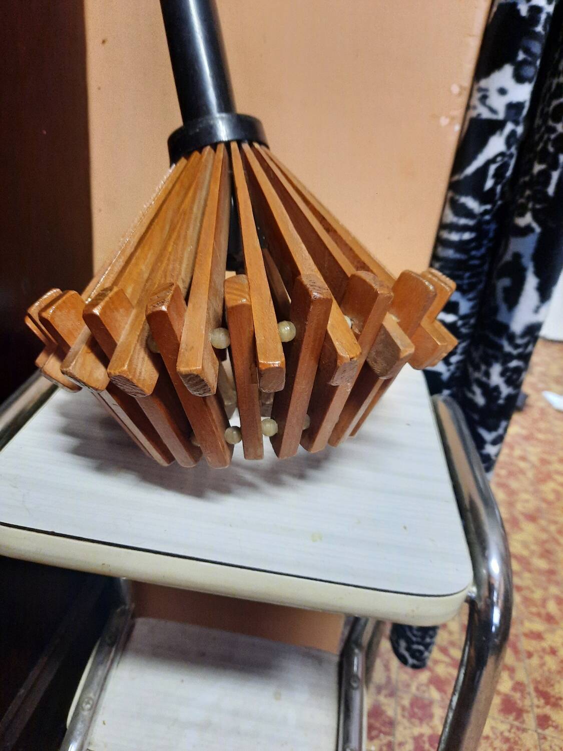 Vintage wooden pendant light