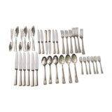 Silver metal art deco cutlery set J.Perrin