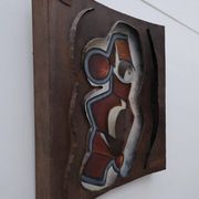 Painting and wall sculpture "Indian Jim" by F. Billion