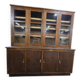 Vintage XL industrial display cabinet / pharmacy cabinet / laboratory cabinet