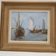 Marine painting on the treport, in its frame