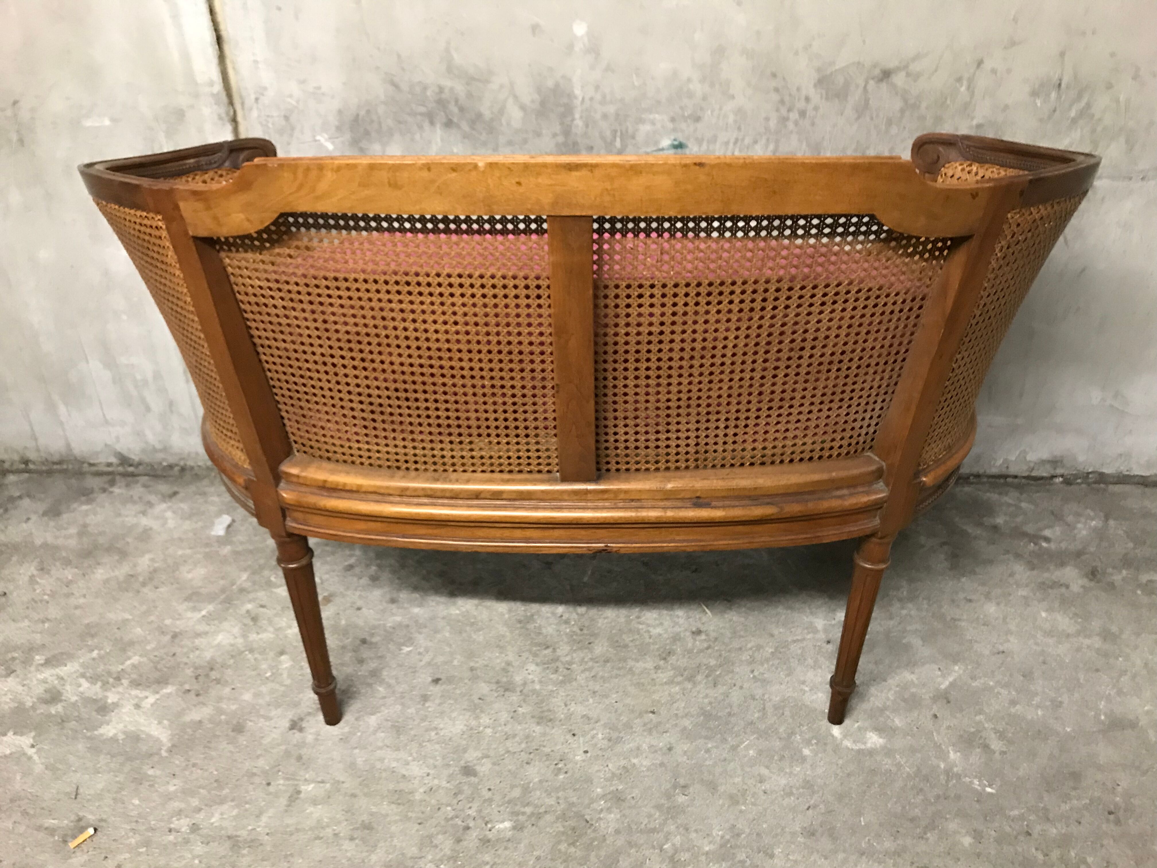 Sofa - Louis XVI cannage bench