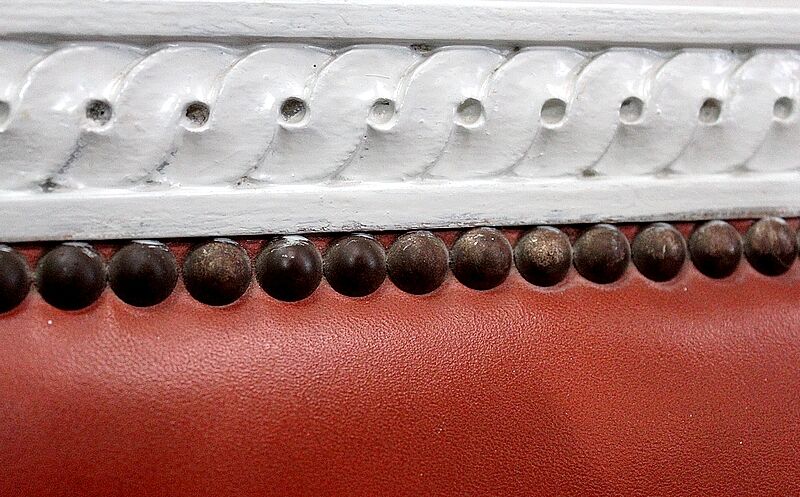Beech children's bench, Louis XVI style, Early 20th century